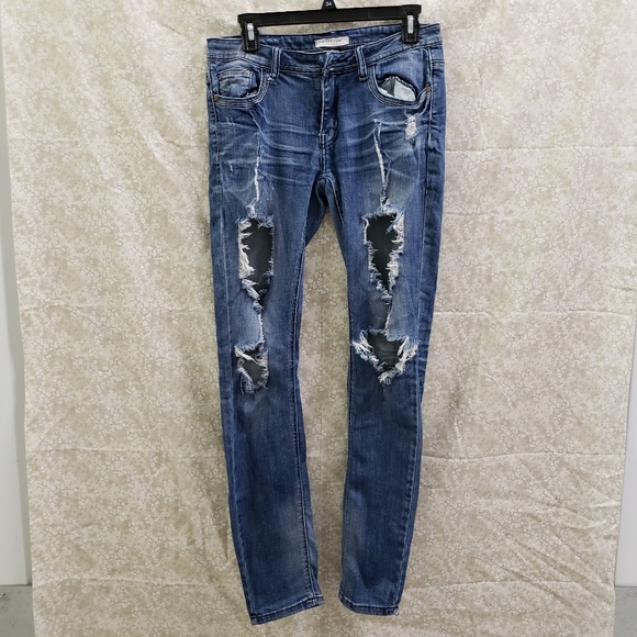 Machine Denim - Machine Nouvelle Mode jeans DESTROYED Juniors 9